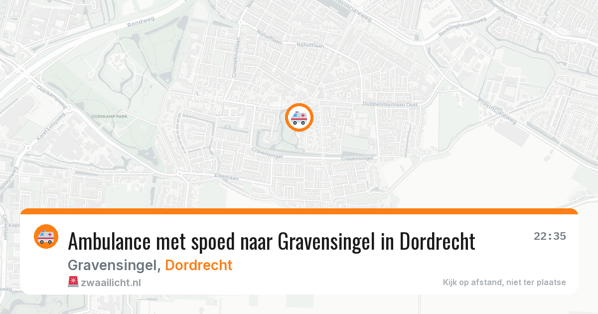 Ambulance met spoed naar Gravensingel in Dordrecht — 18 jun 2026