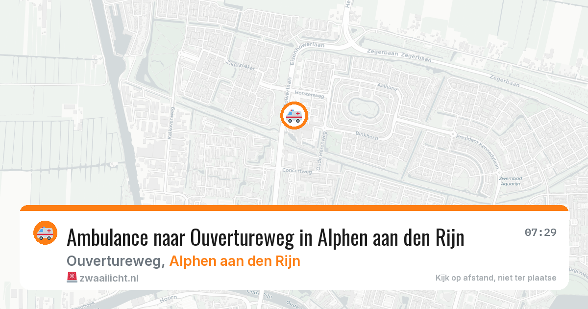 Ambulance naar Ouvertureweg in Alphen aan den Rijn — 19 jun 2026