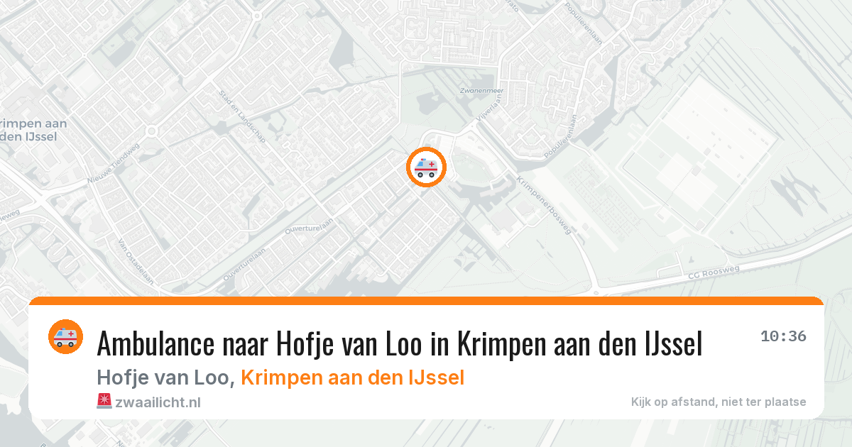 Ambulance naar Hofje van Loo in Krimpen aan den IJssel — 8 aug 2026