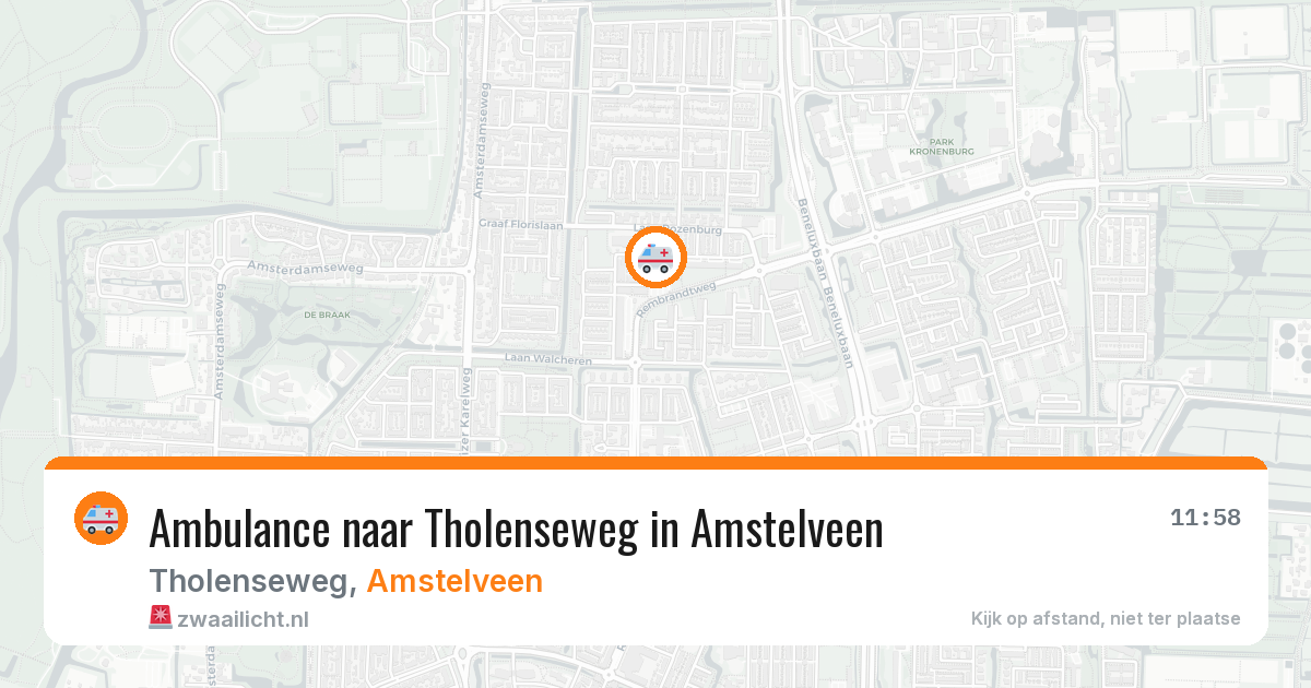 Ambulance naar Tholenseweg in Amstelveen — 24 jun 2026