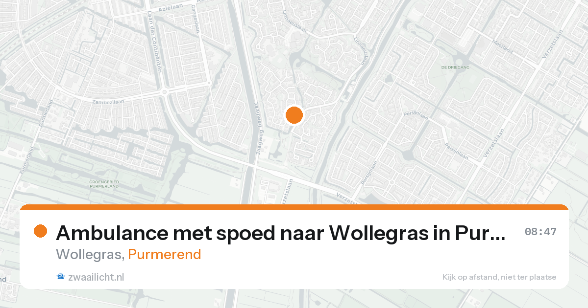 Ambulance met spoed naar Wollegras in Purmerend — 8 feb 2026