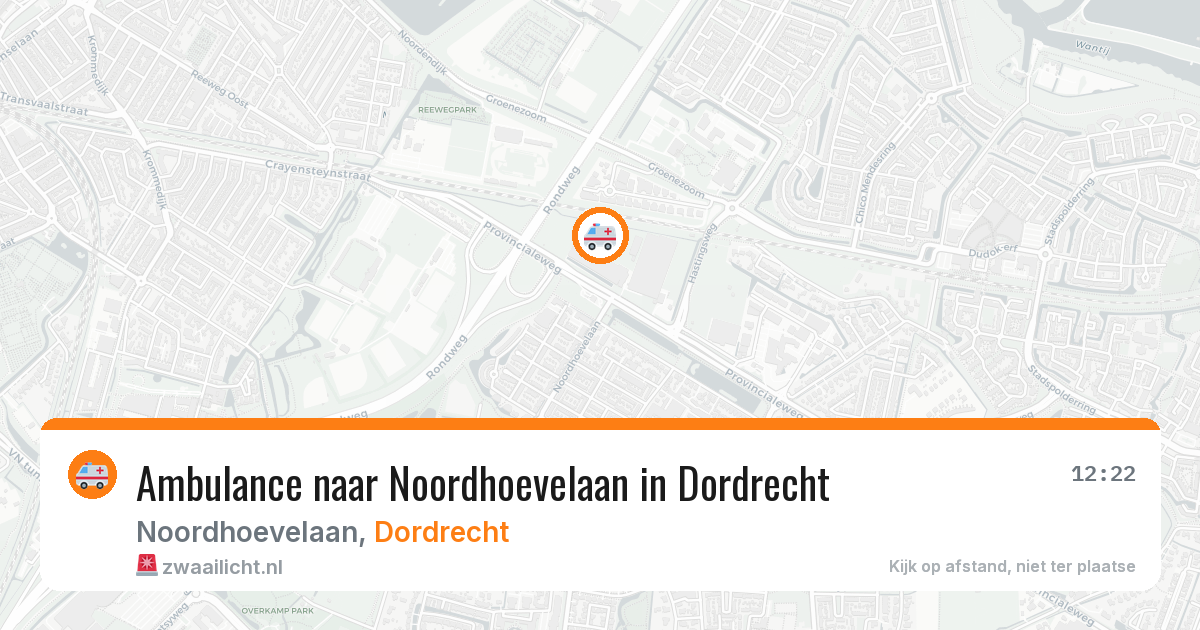Ambulance naar Noordhoevelaan in Dordrecht — 3 jul 2026