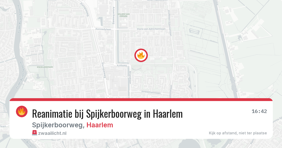 Reanimatie bij Spijkerboorweg in Haarlem — 20 mei 2026