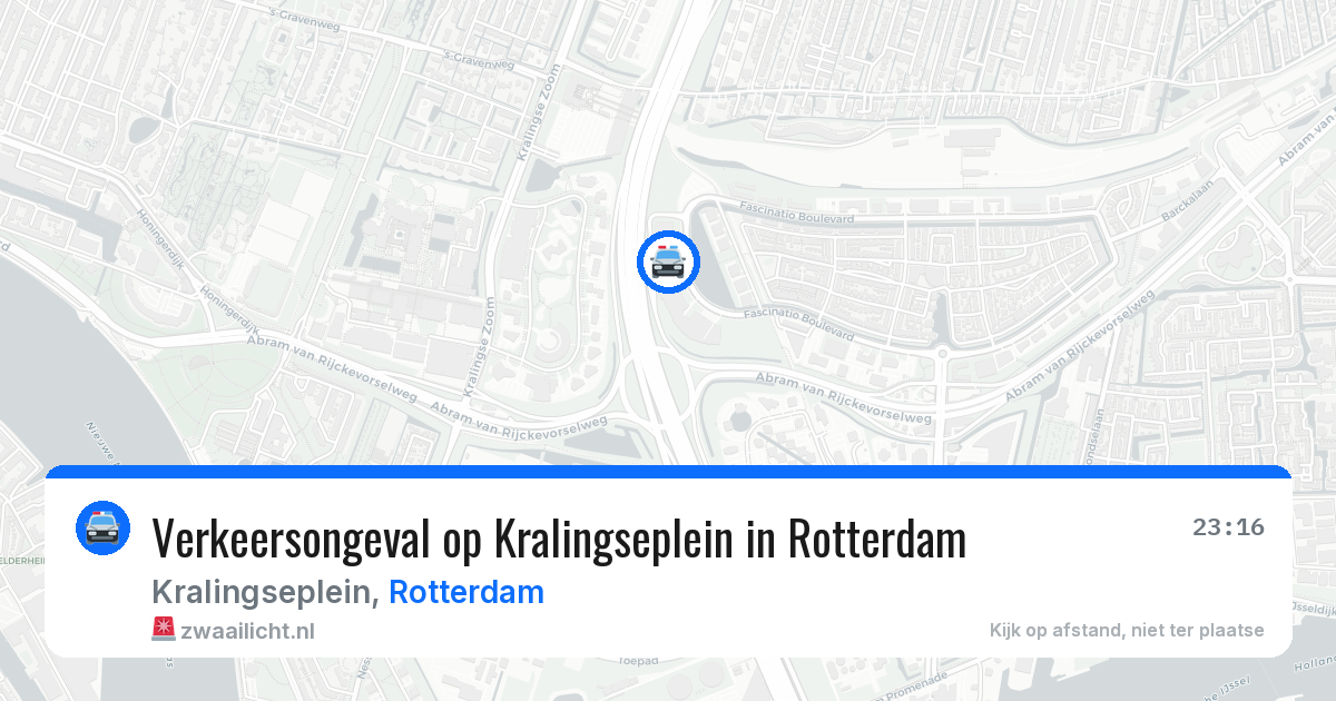 Verkeersongeval op Kralingseplein in Rotterdam — 14 apr 2026
