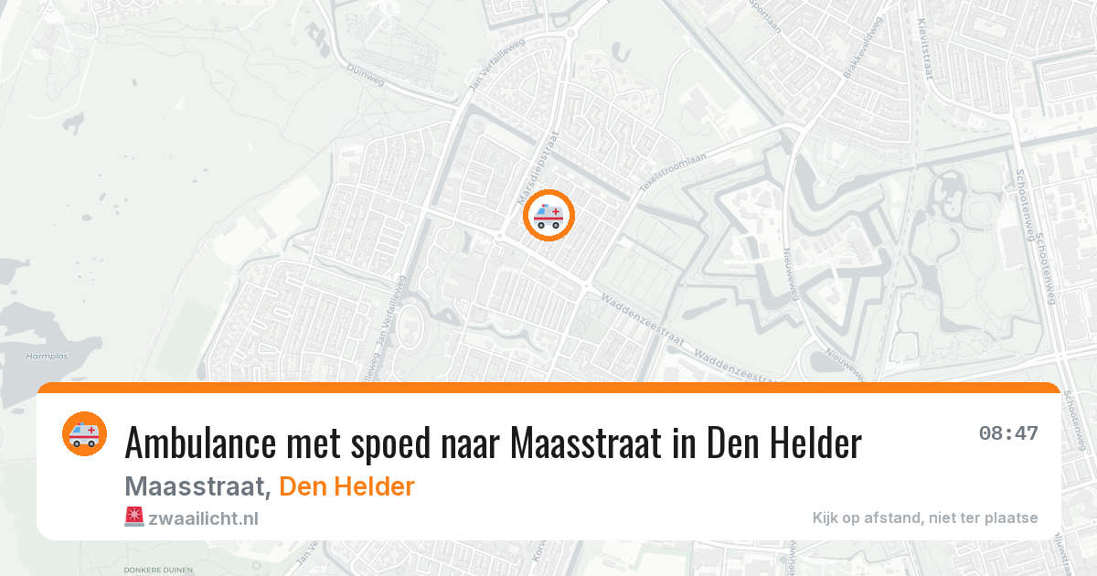 Ambulance met spoed naar Maasstraat in Den Helder — 25 jan 2026