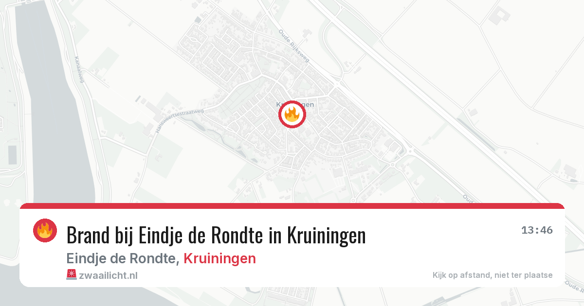 Brand bij Eindje de Rondte in Kruiningen — 29 apr 2026
