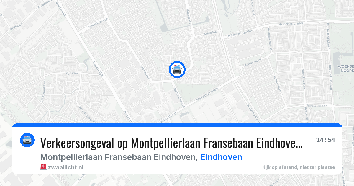 Verkeersongeval op Montpellierlaan Fransebaan Eindhoven in Eindhoven — 15 jun 2026
