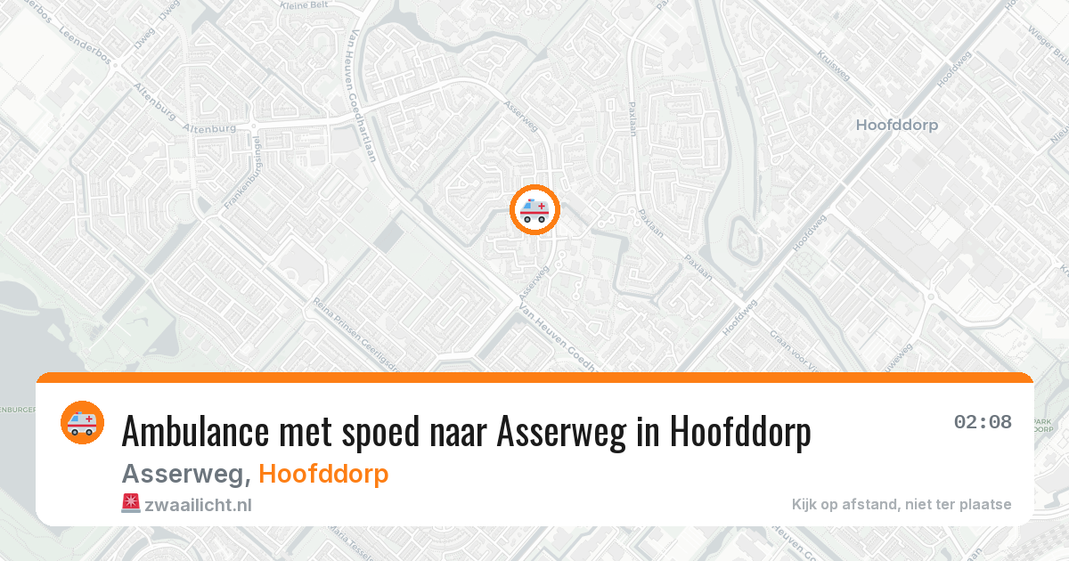 Ambulance met spoed naar Asserweg in Hoofddorp — 2 aug 2026