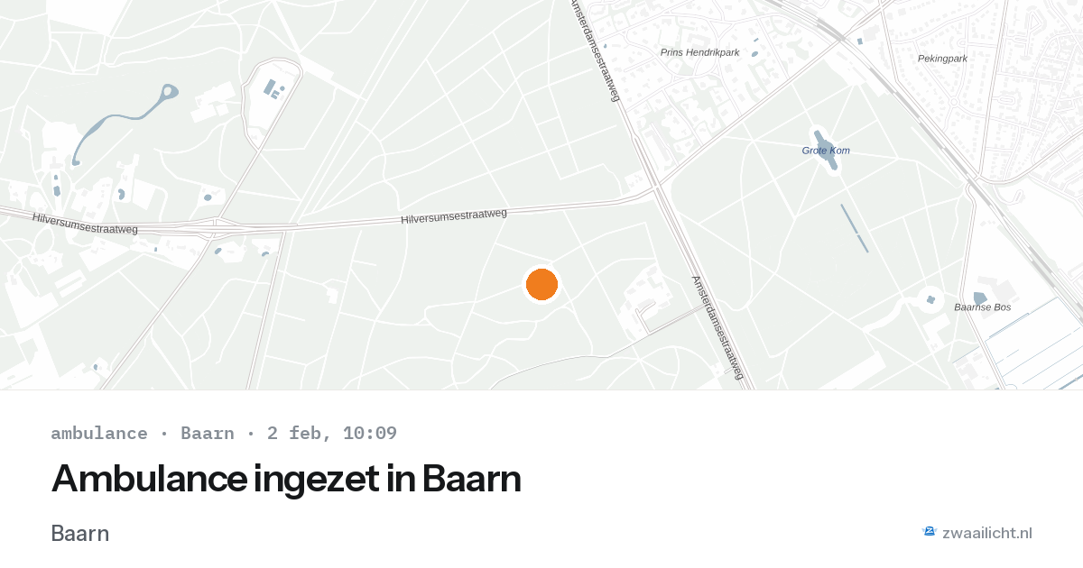 Ambulance ingezet in Baarn — 2 feb 2026