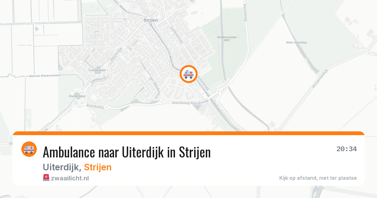 Ambulance naar Uiterdijk in Strijen — 21 jun 2026