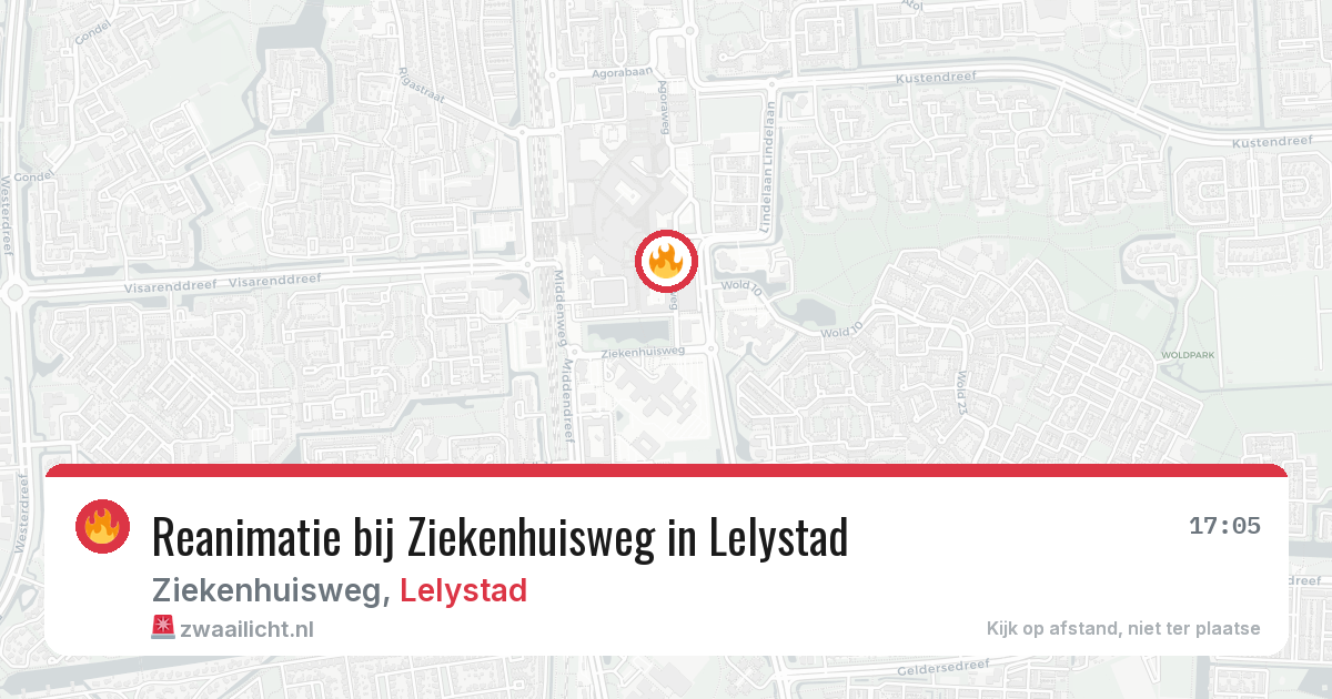 Reanimatie bij Ziekenhuisweg in Lelystad — 16 jun 2026