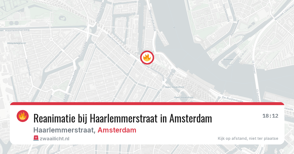 Reanimatie bij Haarlemmerstraat in Amsterdam — 10 aug 2026