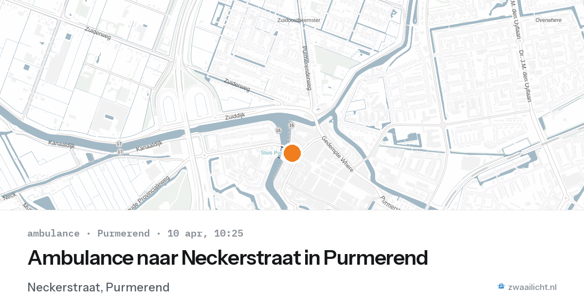 Ambulance naar Neckerstraat in Purmerend — 10 apr 2026