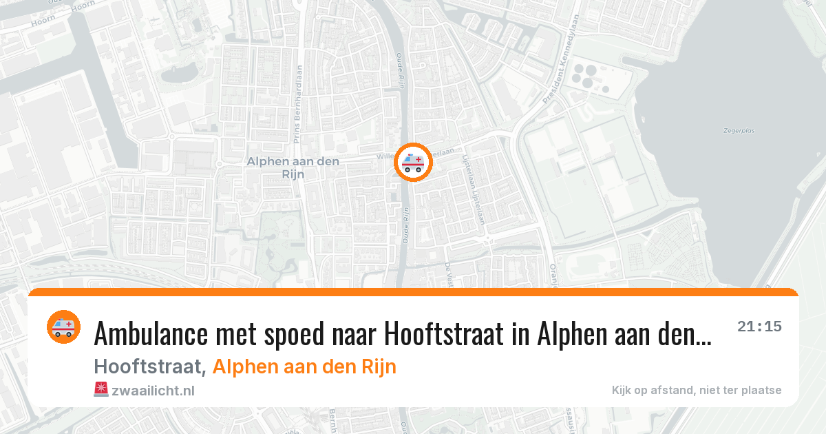 Ambulance met spoed naar Hooftstraat in Alphen aan den Rijn — 25 jun 2026