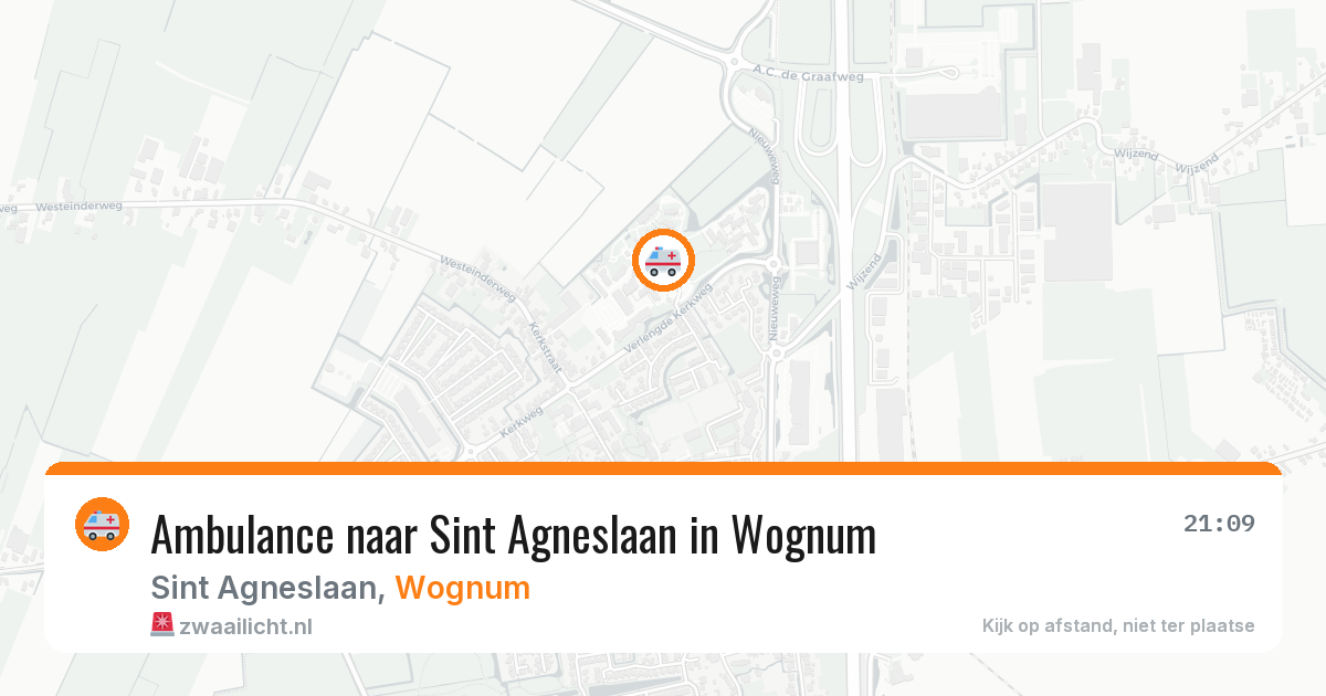 Ambulance naar Sint Agneslaan in Wognum — 9 mei 2026