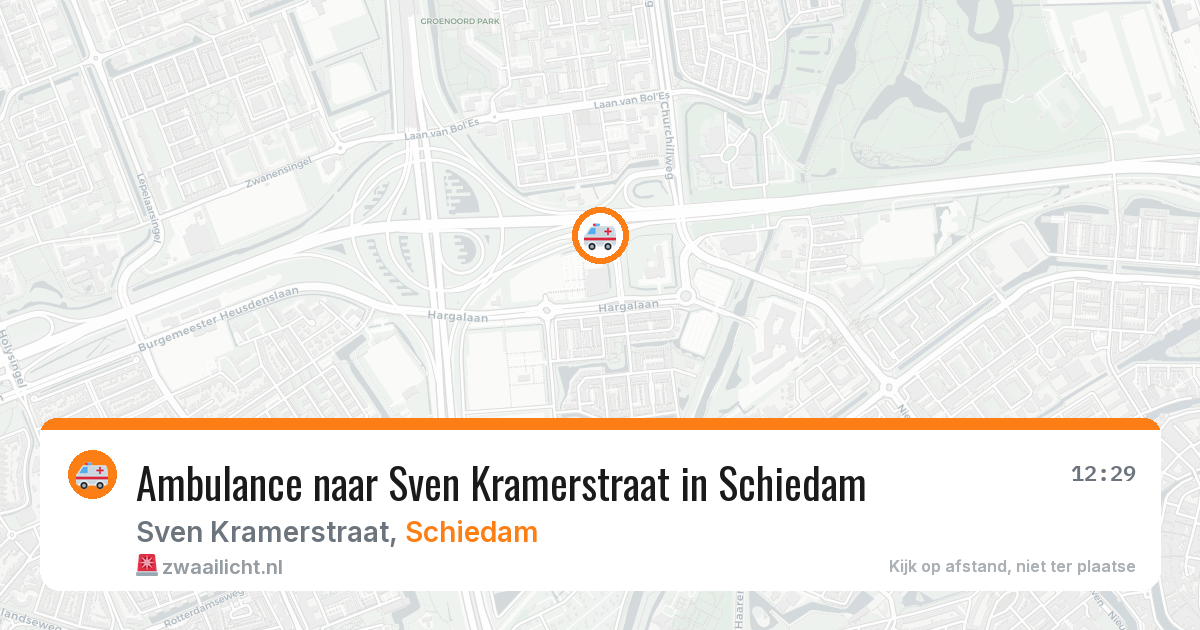 Ambulance naar Sven Kramerstraat in Schiedam — 8 jun 2026