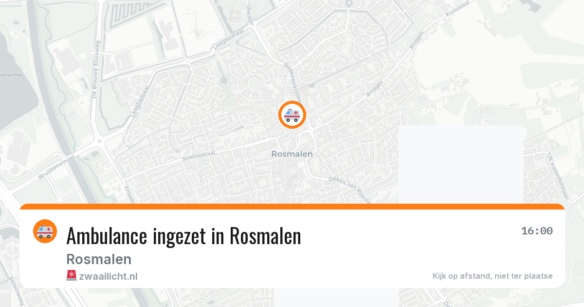 Ambulance ingezet in Rosmalen — 1 jul 2026