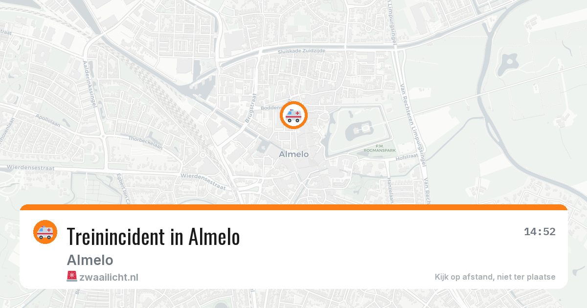 Treinincident in Almelo — 1 jun 2026