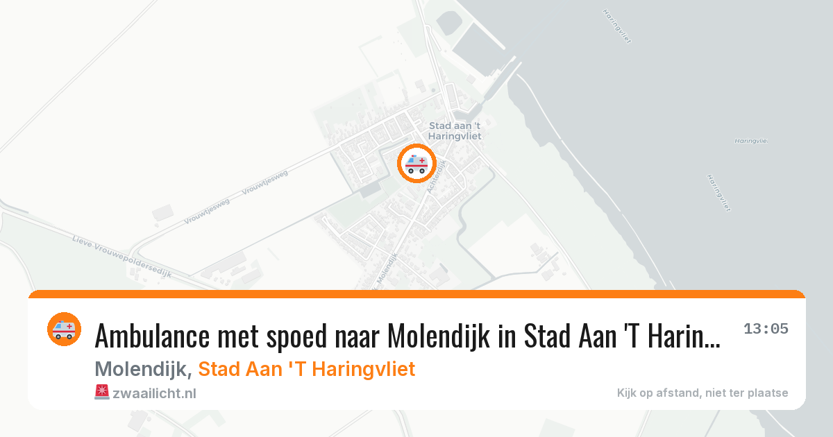 Ambulance met spoed naar Molendijk in Stad Aan 'T Haringvliet — 11 apr 2026