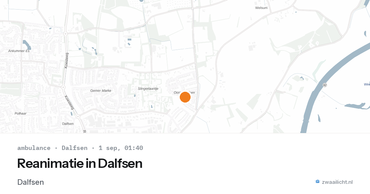 Reanimatie in Dalfsen — 31 aug 2026