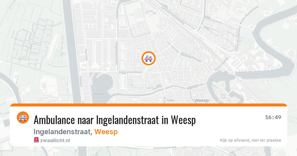 Ambulance naar Ingelandenstraat in Weesp — 9 jul 2026