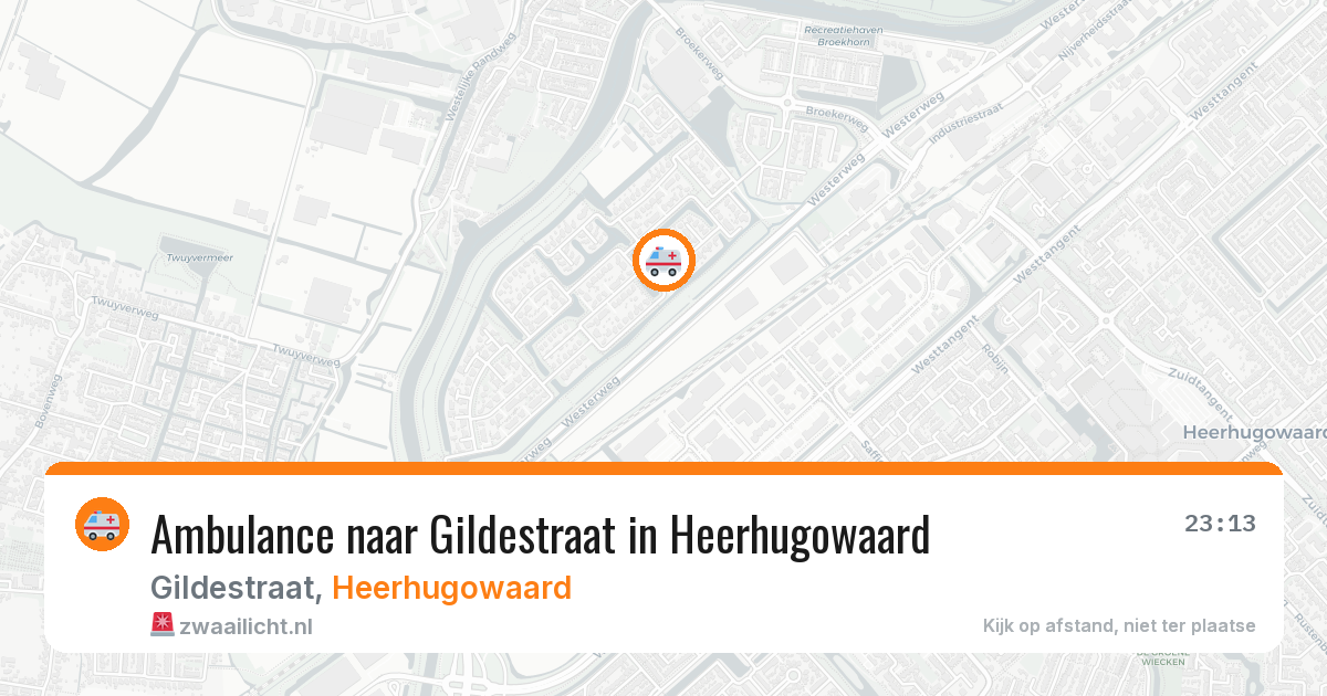 Ambulance naar Gildestraat in Heerhugowaard — 19 mrt 2026