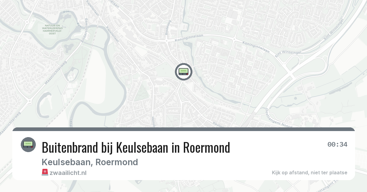 Buitenbrand bij Keulsebaan in Roermond — 28 mrt 2026