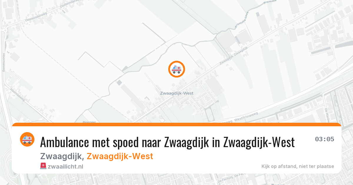 Ambulance met spoed naar Zwaagdijk in Zwaagdijk-West — 2 aug 2026