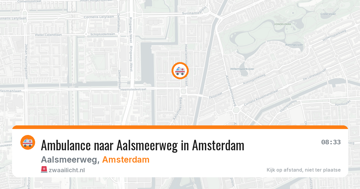 Ambulance naar Aalsmeerweg in Amsterdam — 14 jul 2026
