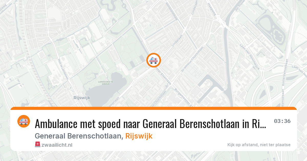 Ambulance met spoed naar Generaal Berenschotlaan in Rijswijk — 14 aug 2026
