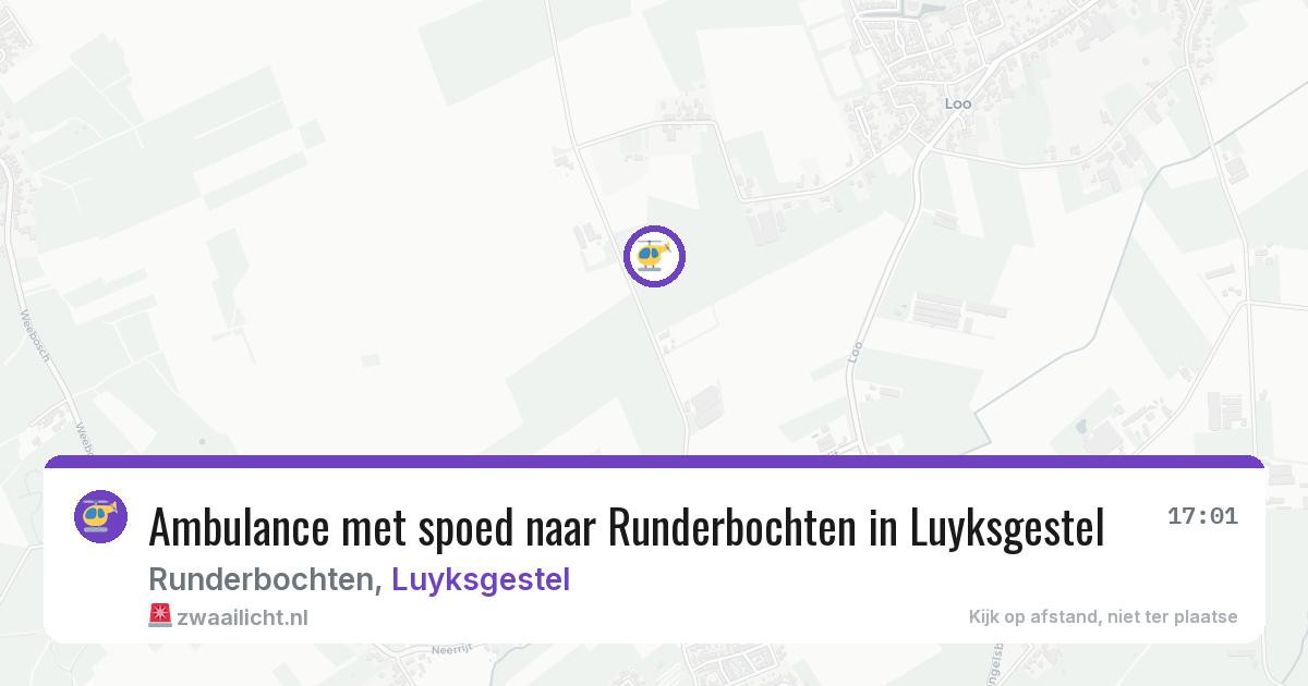 Ambulance met spoed naar Runderbochten in Luyksgestel — 3 jul 2026