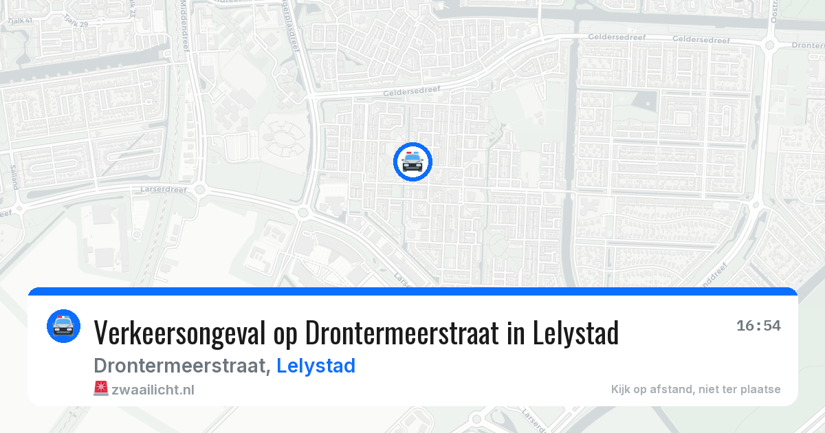 Verkeersongeval op Drontermeerstraat in Lelystad — 29 mei 2026