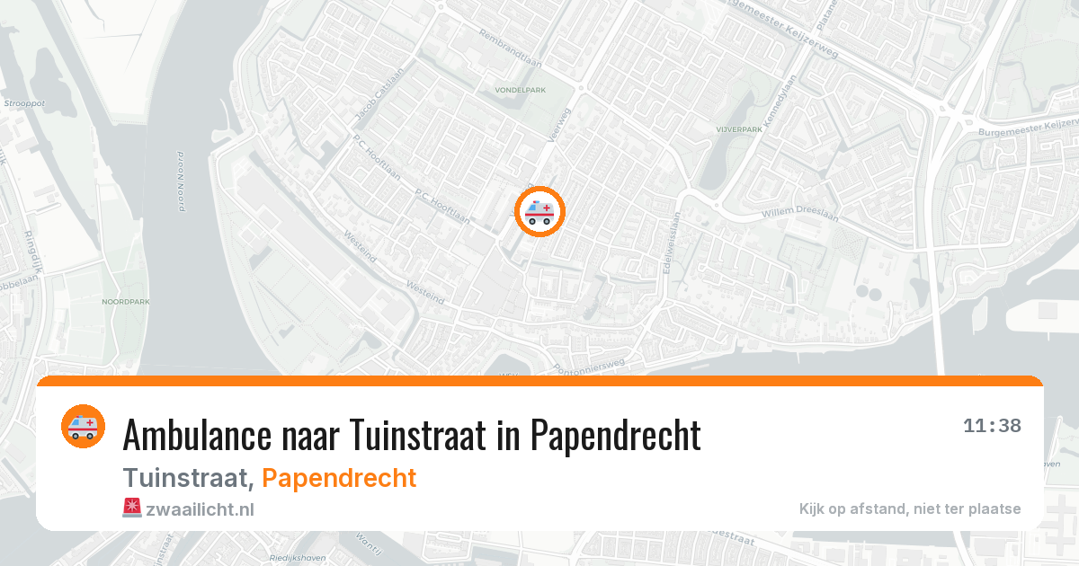 Ambulance naar Tuinstraat in Papendrecht — 25 mei 2026