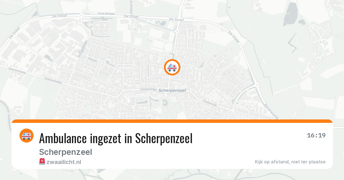 Ambulance ingezet in Scherpenzeel — 13 mei 2026