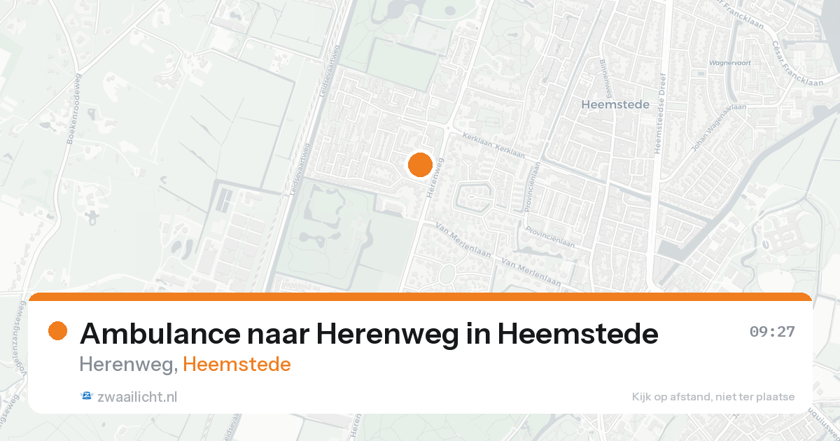 Ambulance naar Herenweg in Heemstede — 7 feb 2026