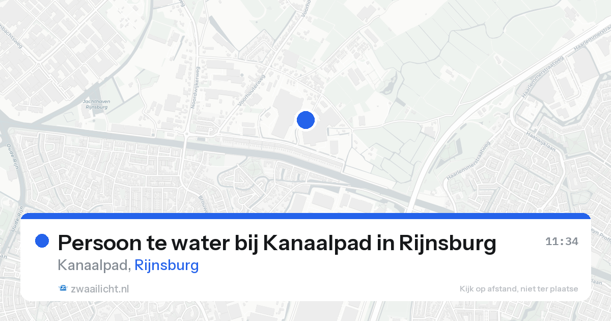 Persoon te water bij Kanaalpad in Rijnsburg — 18 aug 2026