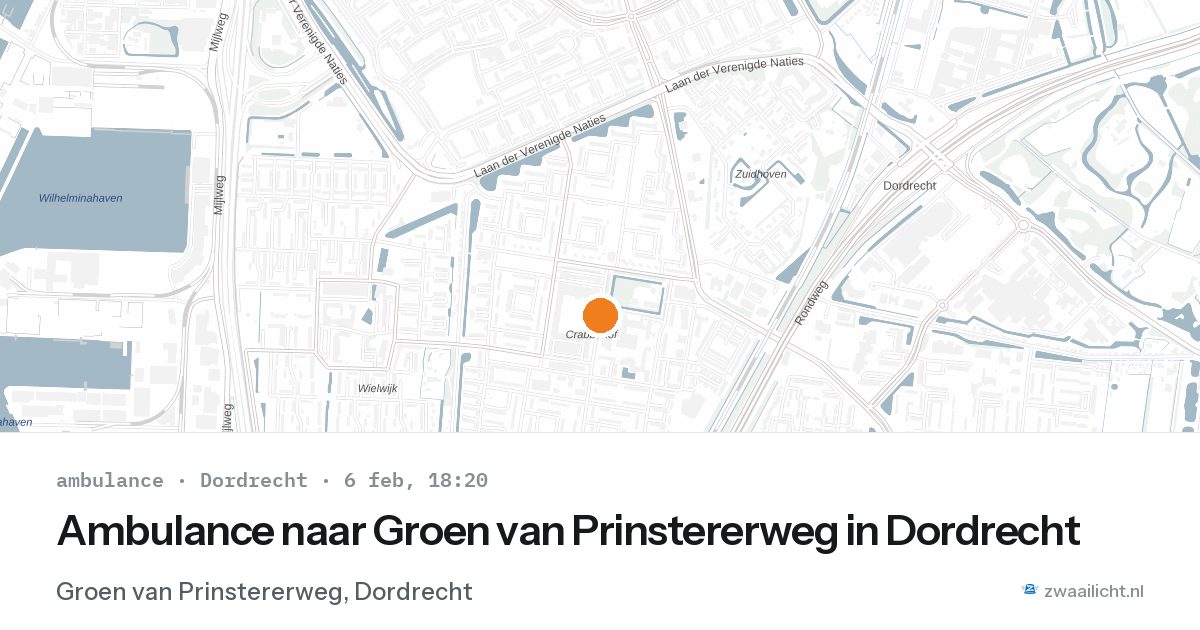 Ambulance naar Groen van Prinstererweg in Dordrecht — 6 feb 2026