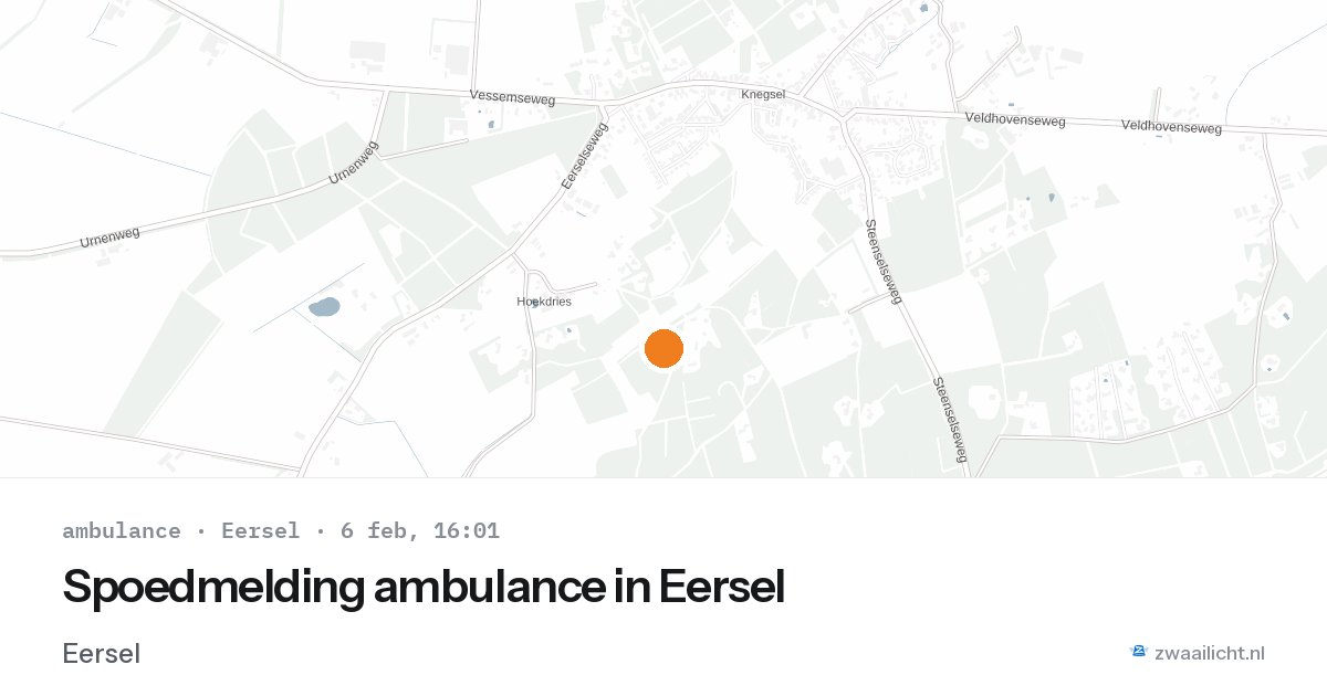 Spoedmelding ambulance in Eersel — 6 feb 2026