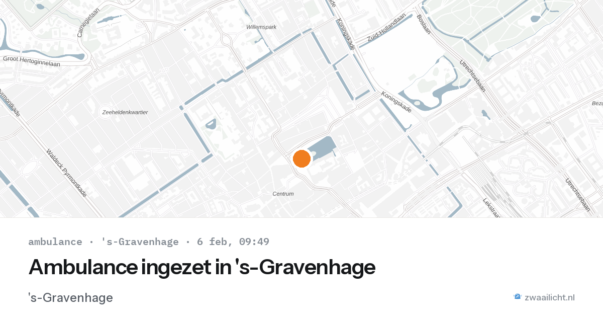 Ambulance ingezet in 's-Gravenhage — 6 feb 2026