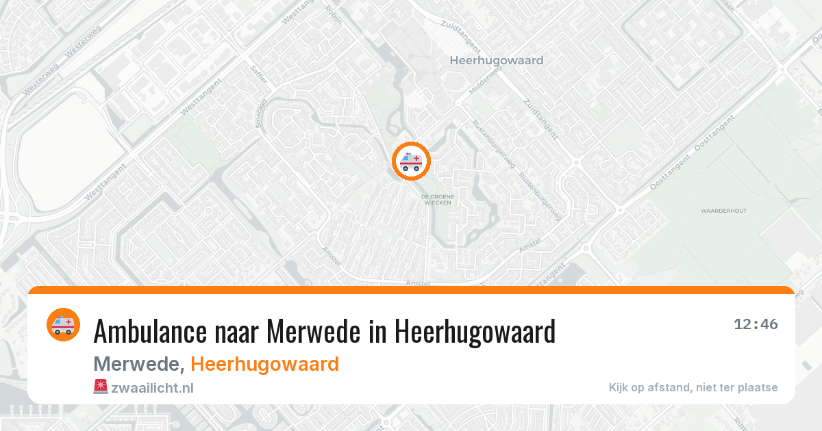 Ambulance naar Merwede in Heerhugowaard — 13 jul 2026