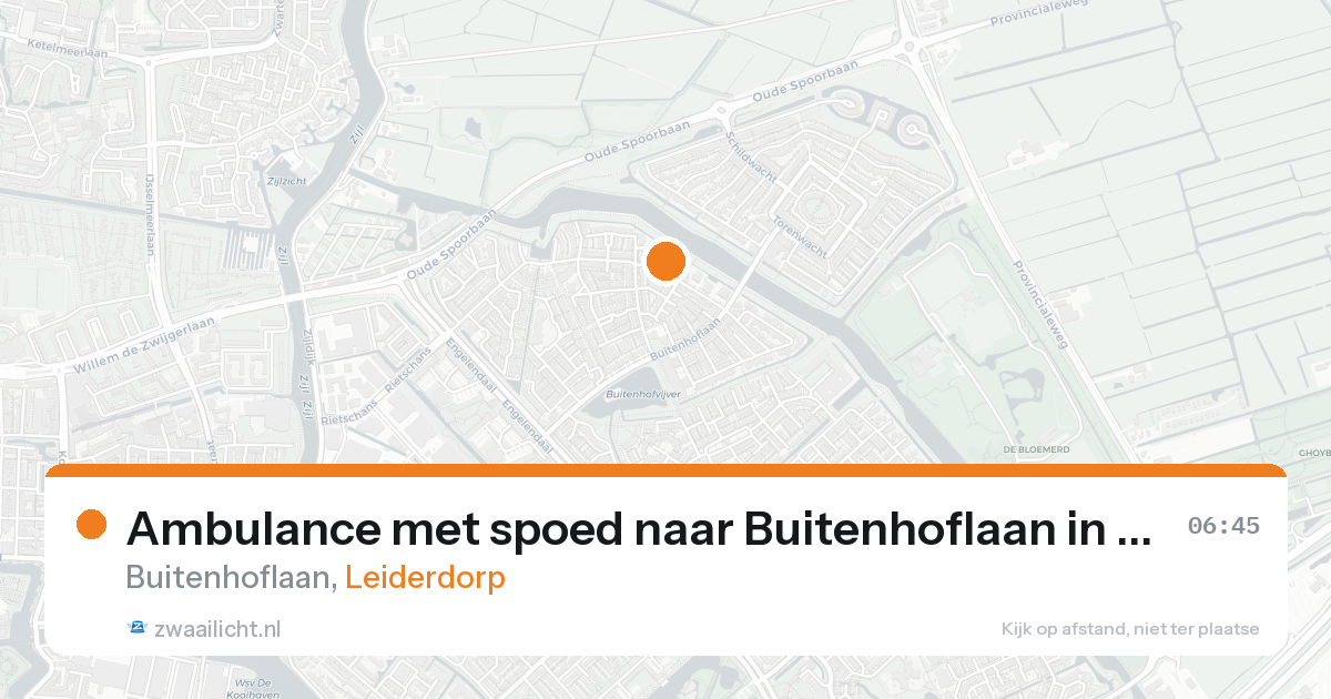 Ambulance met spoed naar Buitenhoflaan in Leiderdorp — 18 aug 2026