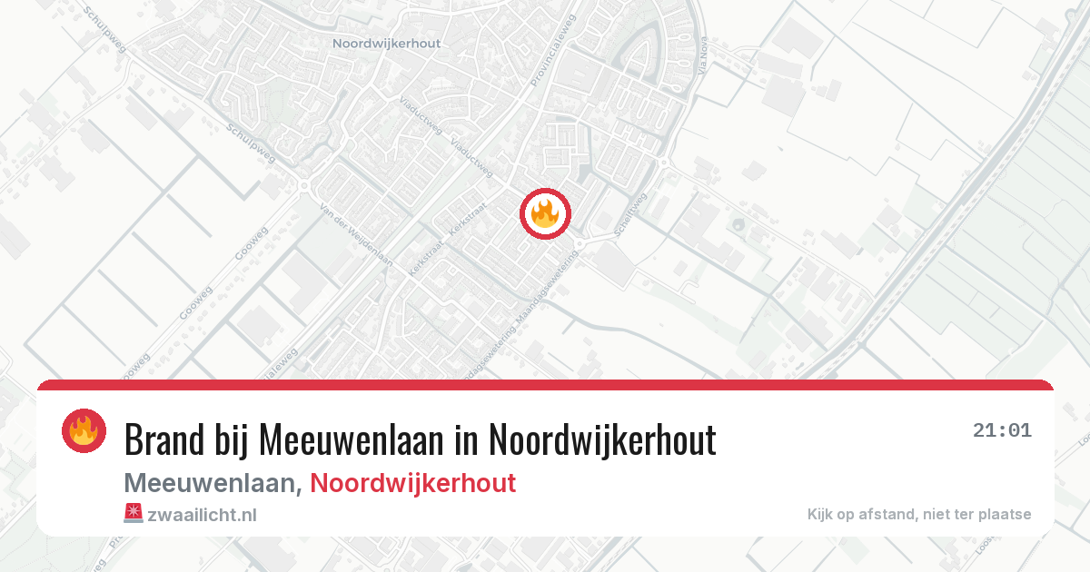 Brand bij Meeuwenlaan in Noordwijkerhout — 3 jun 2026