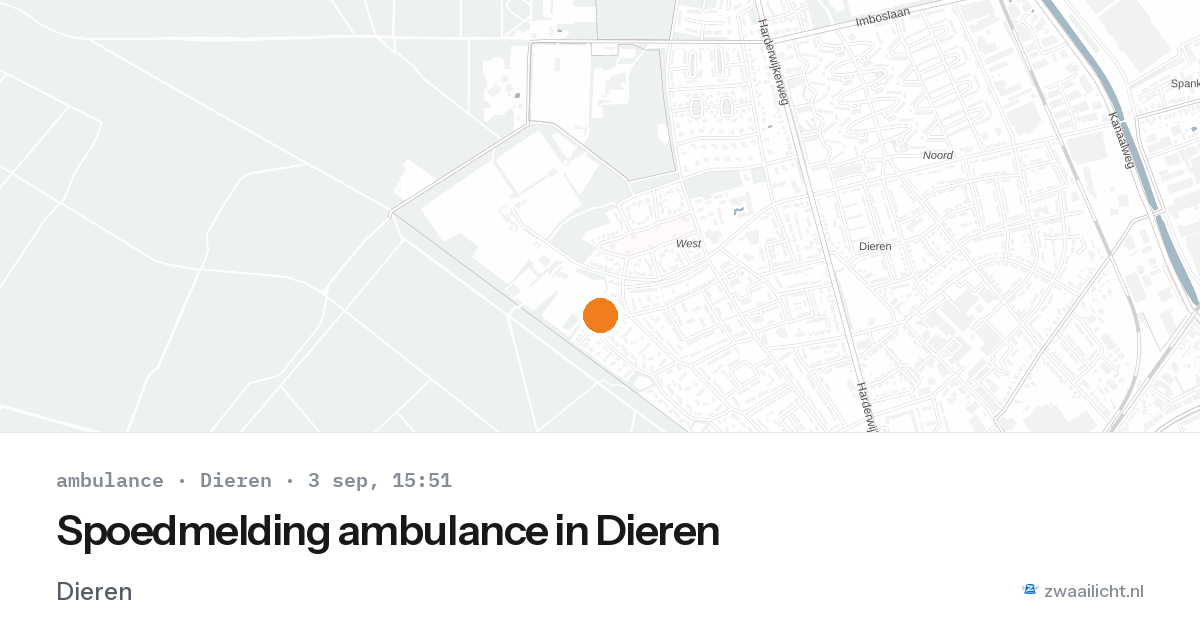 Spoedmelding ambulance in Dieren — 3 sep 2026