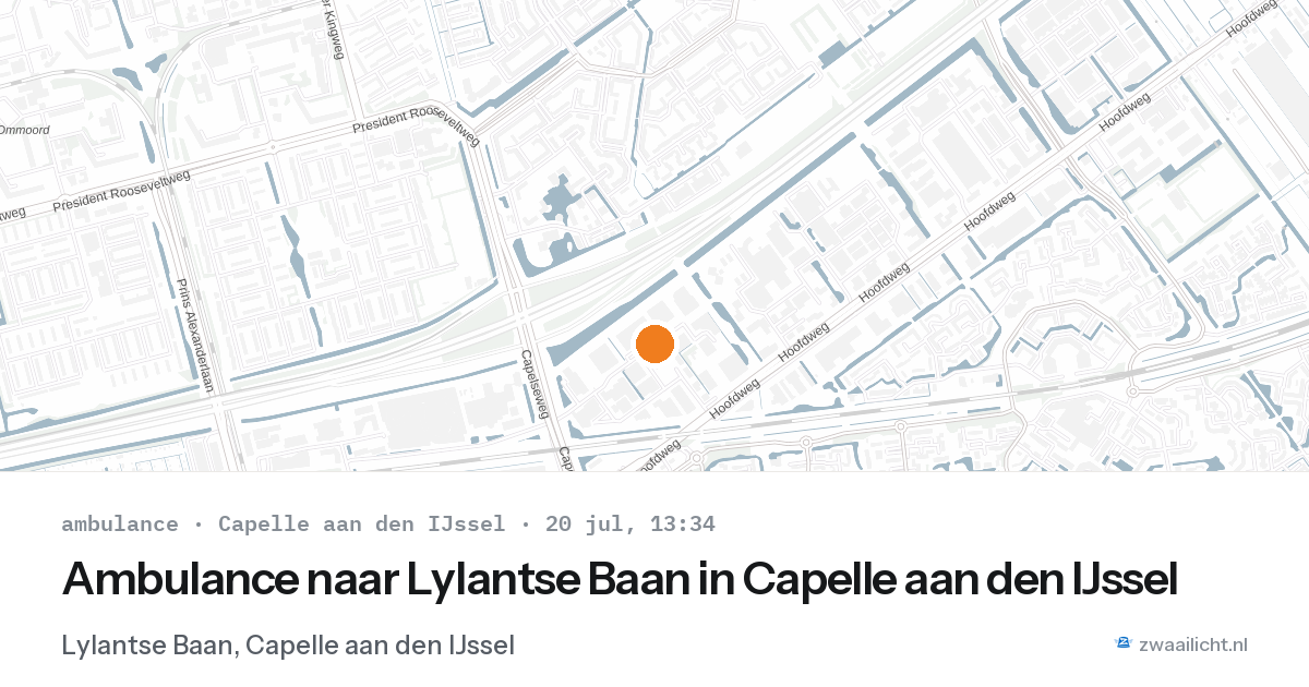 Ambulance naar Lylantse Baan in Capelle aan den IJssel — 20 jul 2026