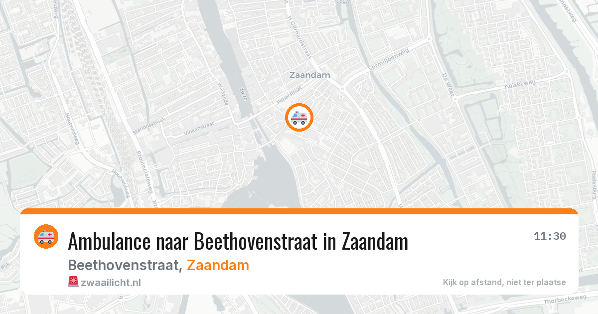 Ambulance naar Beethovenstraat in Zaandam — 7 jul 2026