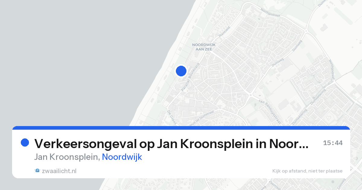 Verkeersongeval op Jan Kroonsplein in Noordwijk — 28 apr 2026