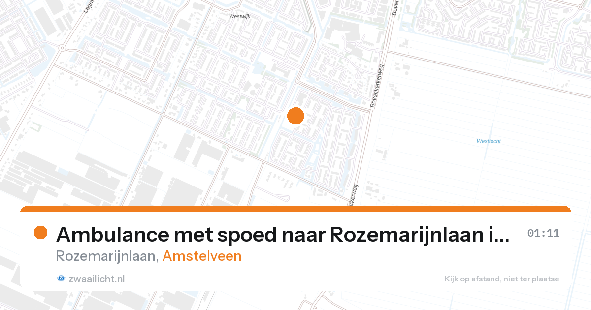 Ambulance met spoed naar Rozemarijnlaan in Amstelveen — 1 feb 2026