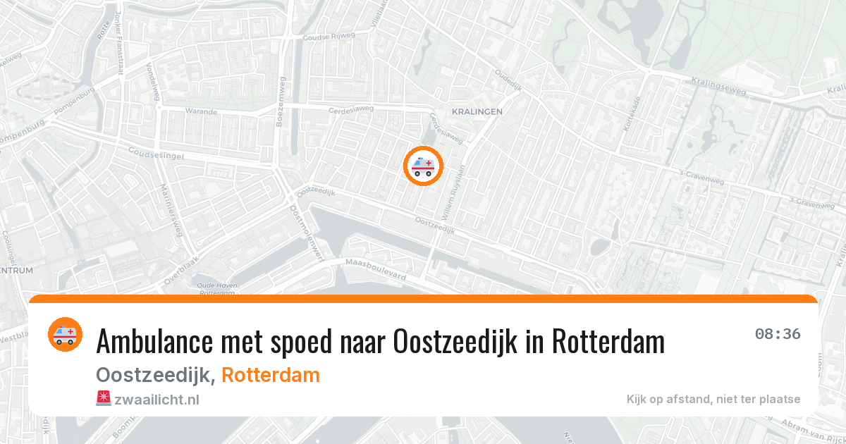 Ambulance met spoed naar Oostzeedijk in Rotterdam — 11 aug 2026