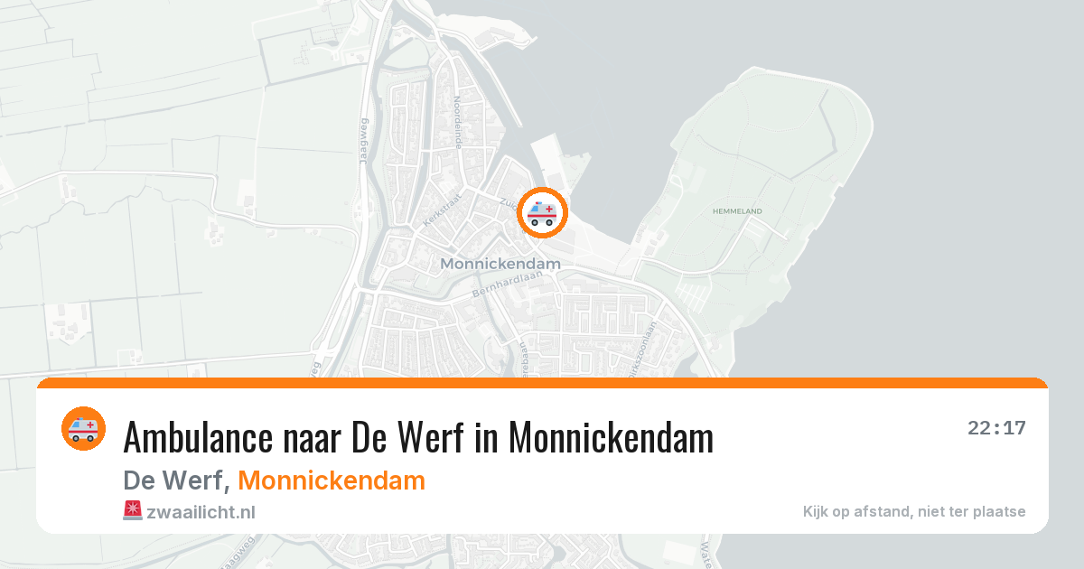 Ambulance naar De Werf in Monnickendam — 30 jul 2026