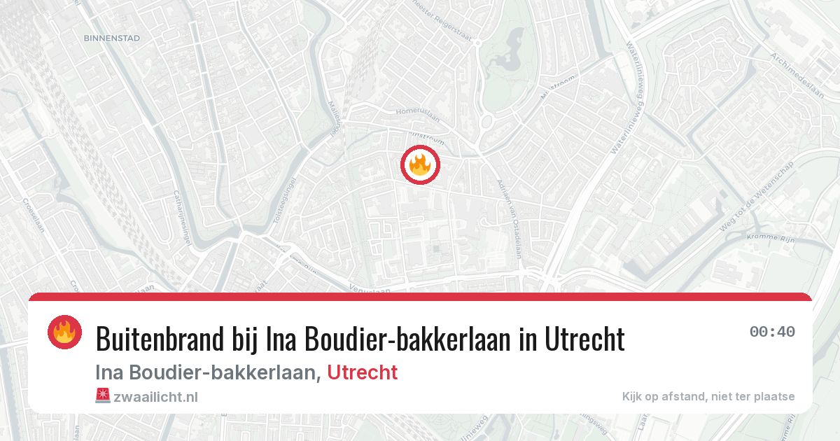 Buitenbrand bij Ina Boudier-bakkerlaan in Utrecht — 31 jul 2026